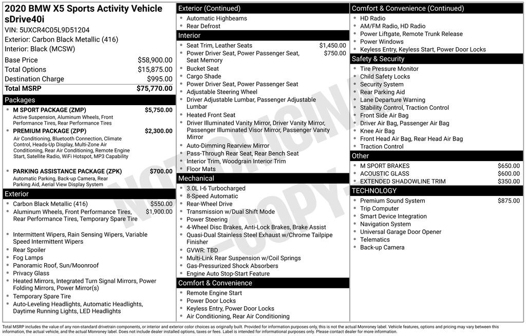 Used 2020 BMW X5 sDrive40i SUV