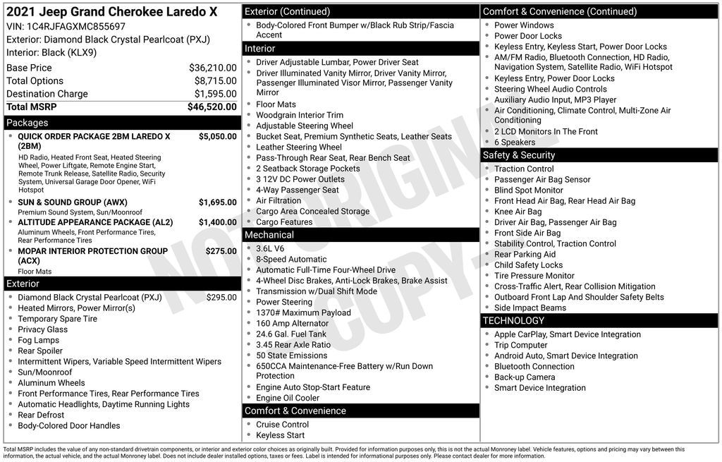 Used 2021 Jeep Grand Cherokee Laredo X SUV