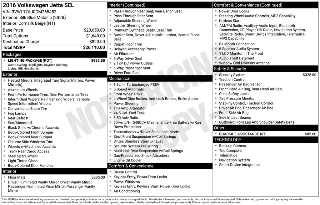 Used 2016 Volkswagen Jetta 1.8T SEL Sedan