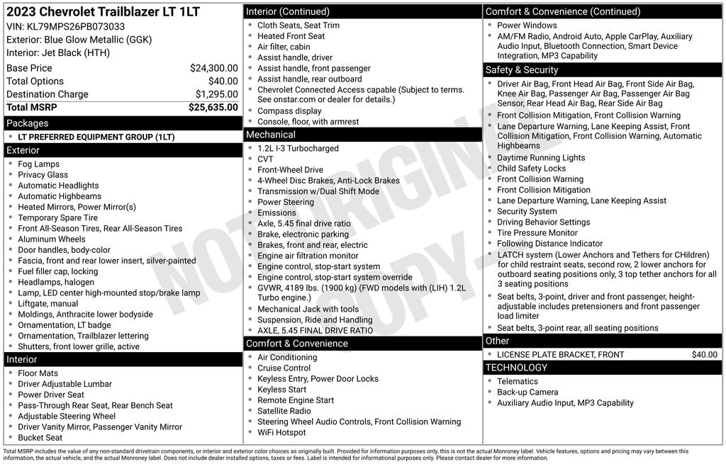 Used 2023 Chevrolet Trailblazer LT SUV