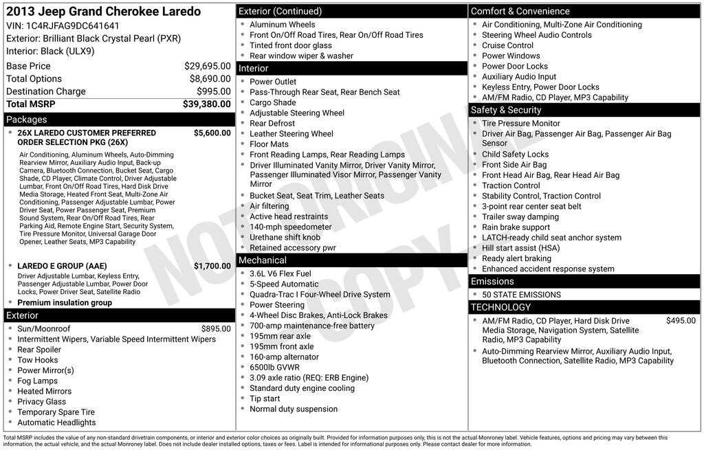 Used 2013 Jeep Grand Cherokee Laredo SUV