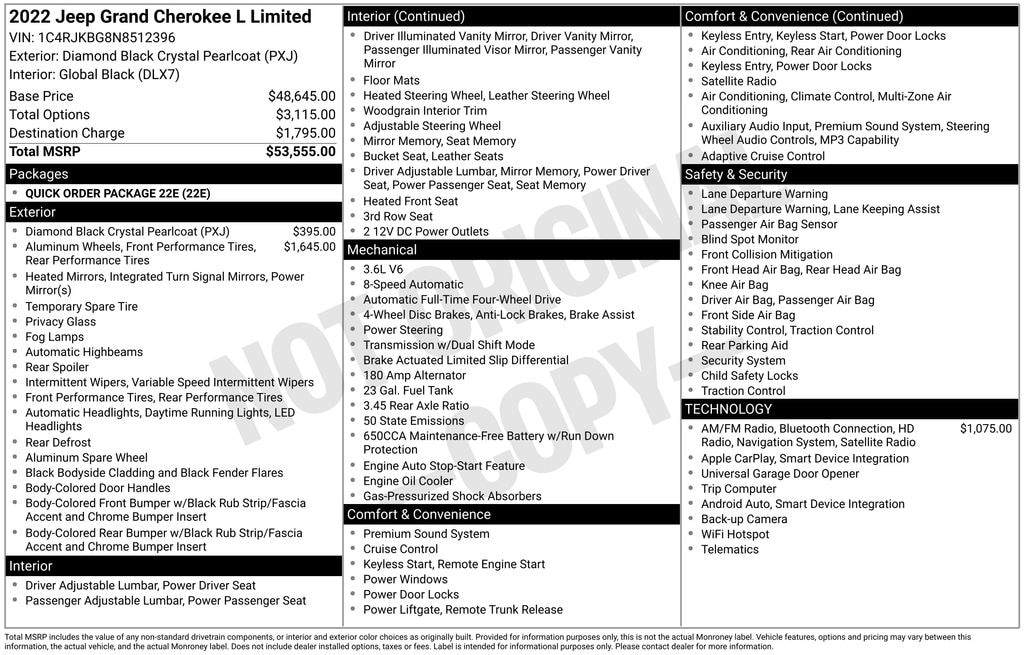 Used 2022 Jeep New Grand Cherokee Limited SUV