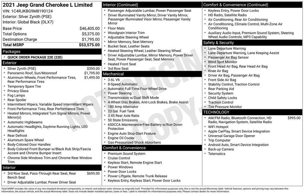 Used 2021 Jeep Grand Cherokee L Limited SUV