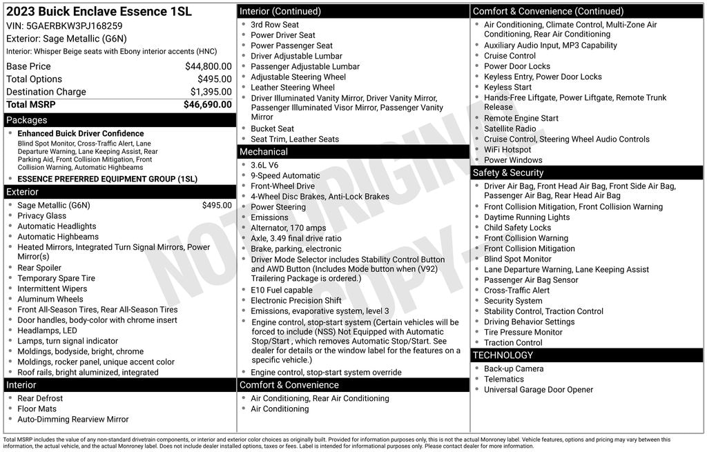 Used 2023 Buick Enclave Essence SUV