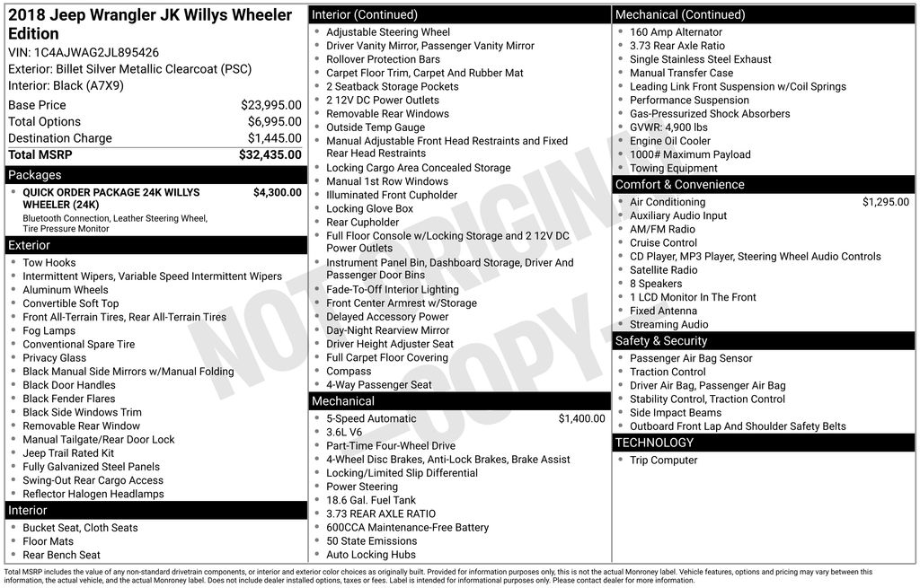 2018 Jeep Wrangler JK Willys Wheeler - Photo 15