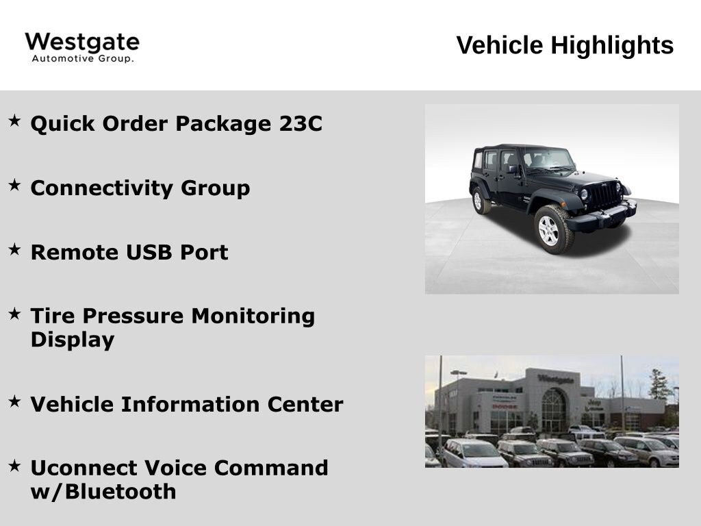 Used 2017 Jeep Wrangler JK Unlimited Unlimited Sport SUV