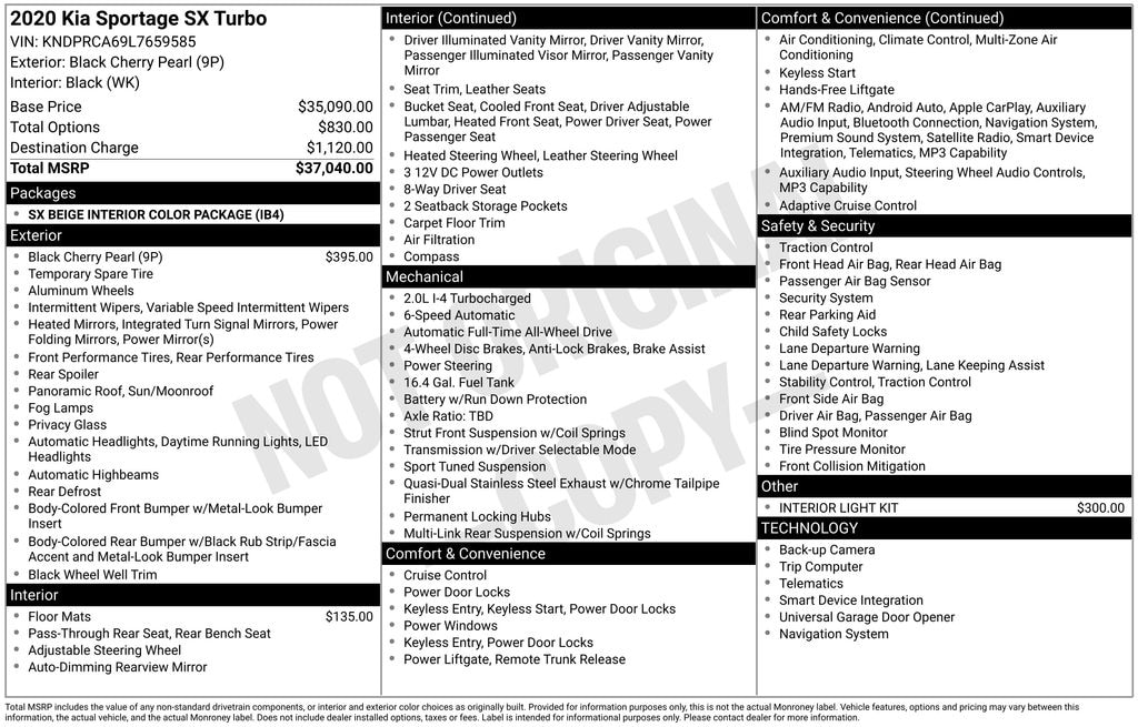 Used 2020 Kia Sportage SX SUV