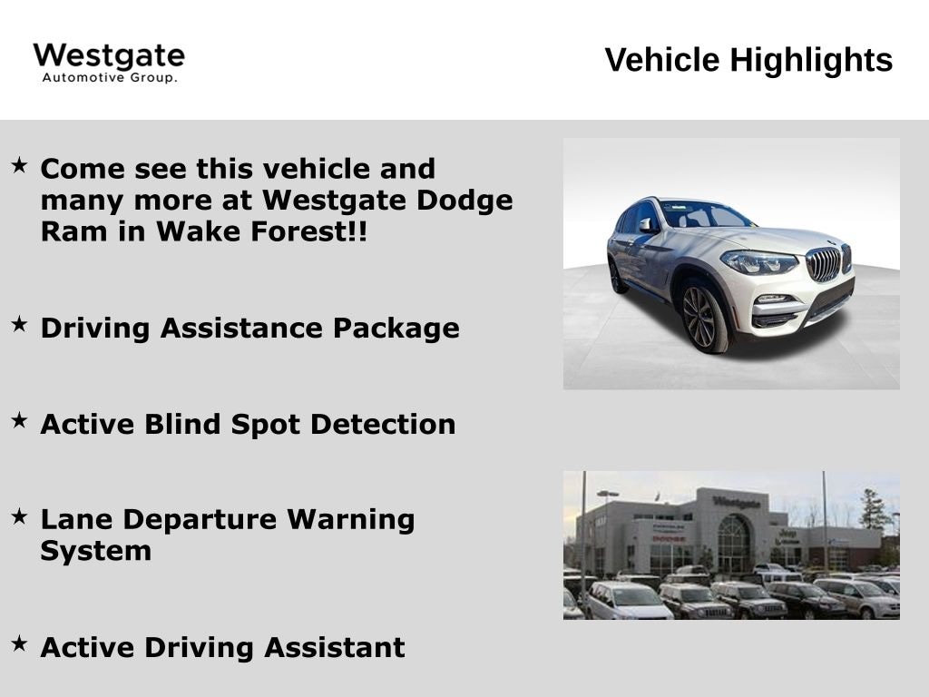 Used 2019 BMW X3 sDrive30i SUV