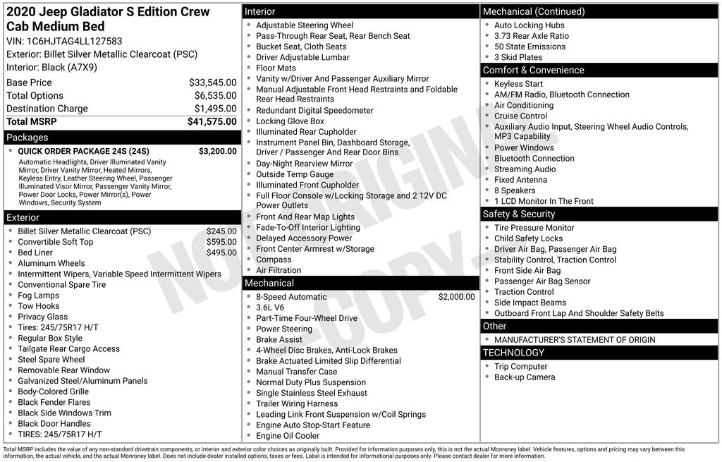 2020 Jeep Gladiator Sport S - Photo 15