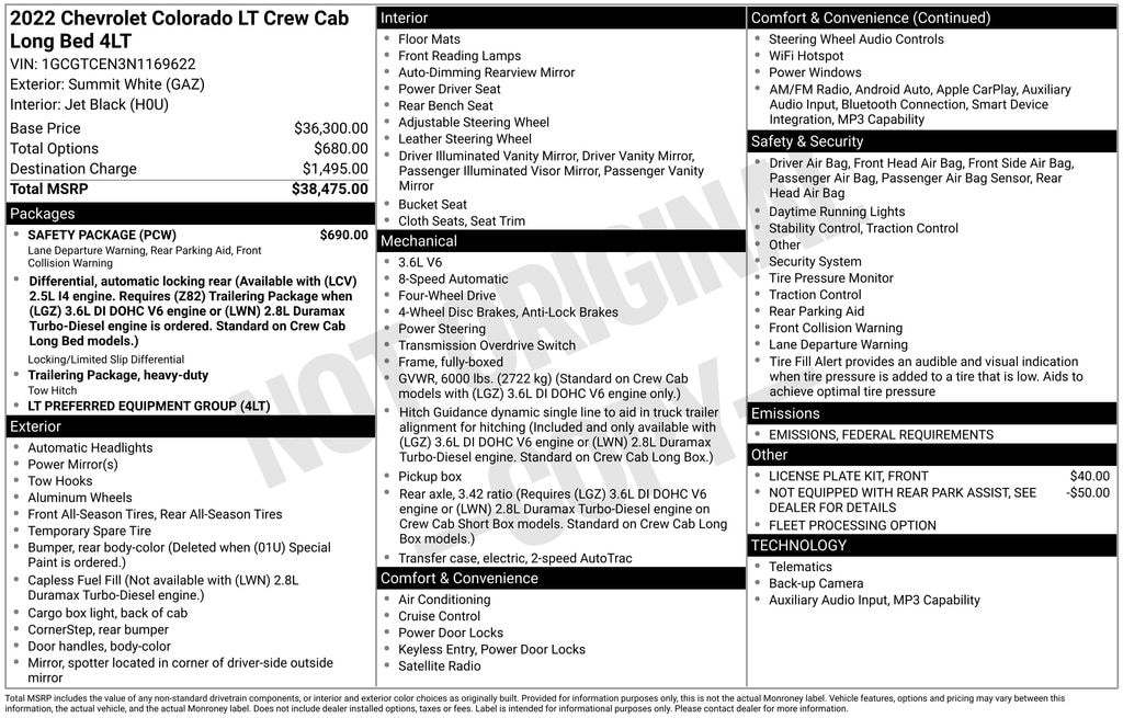 Used 2022 Chevrolet Colorado LT Truck Crew Cab