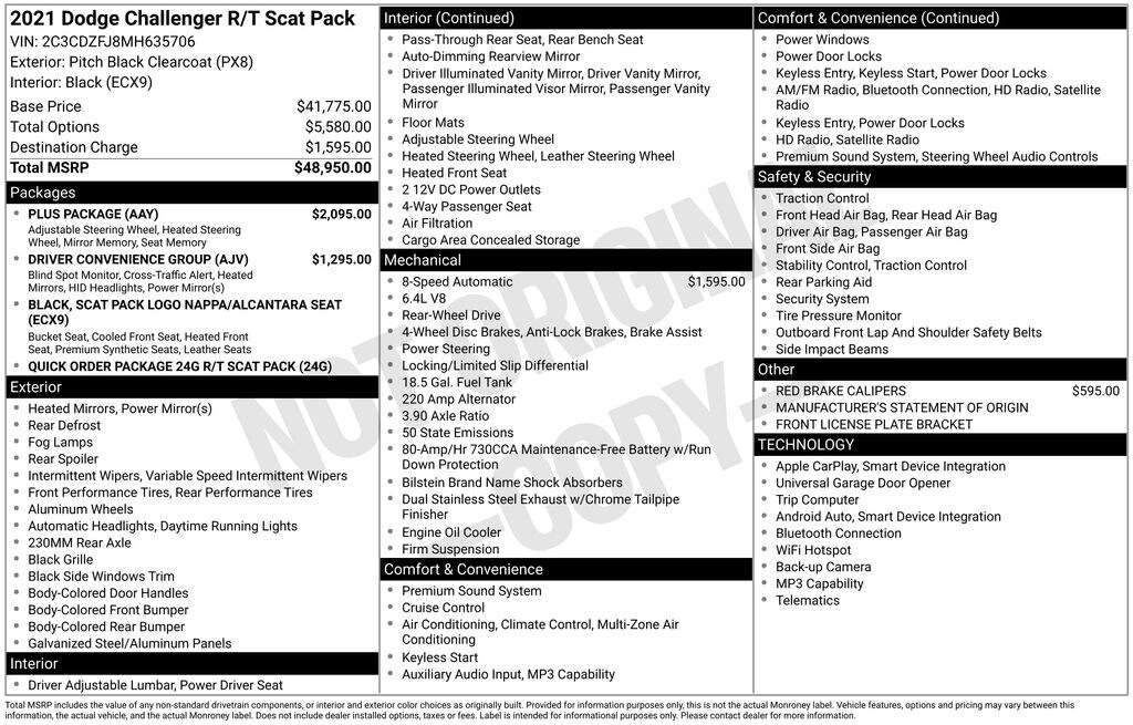 Used 2021 Dodge Challenger R/T Scat Pack Coupe