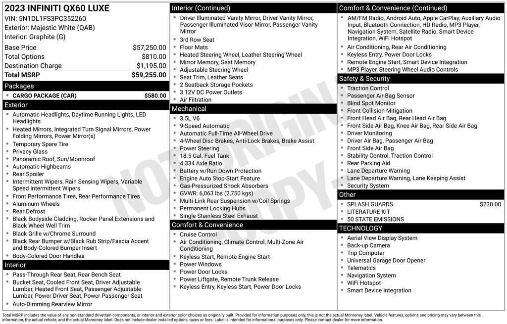 Used 2023 INFINITI QX60 Luxe SUV