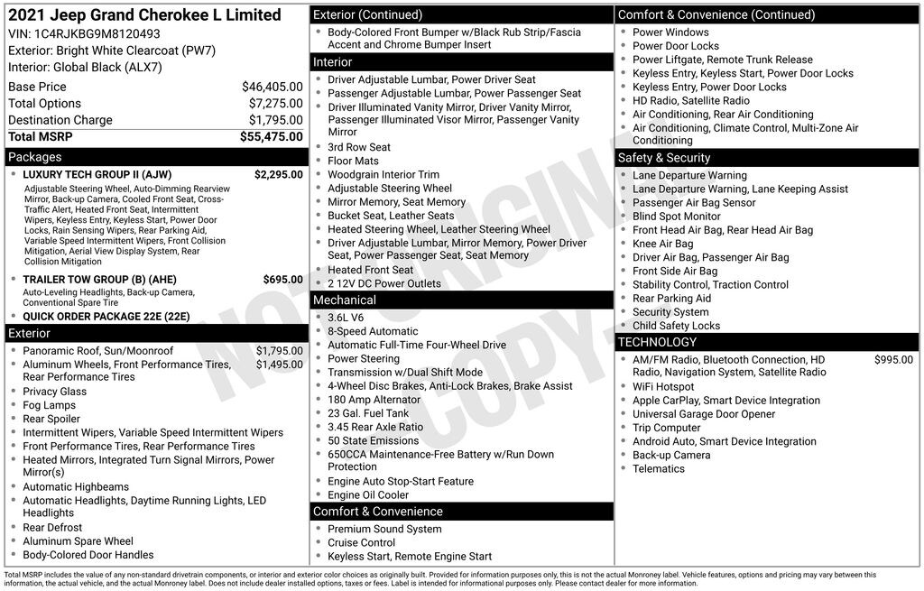 Used 2021 Jeep Grand Cherokee L Limited SUV