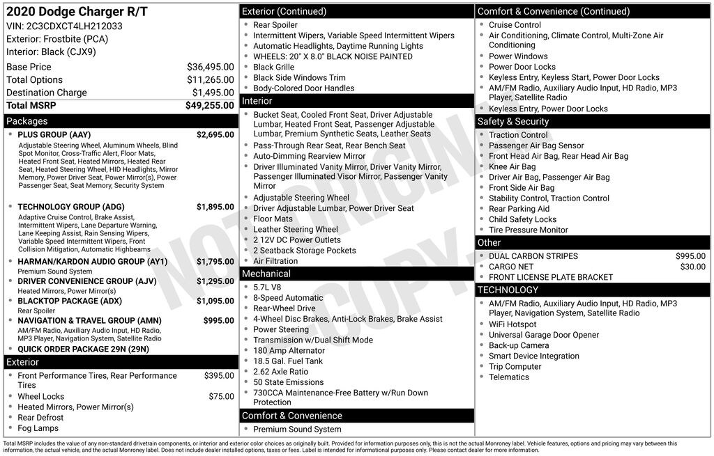 Used 2020 Dodge Charger R/T Sedan