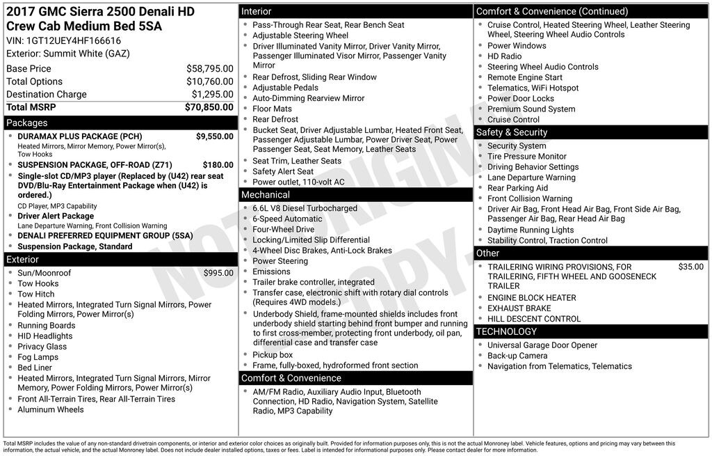 Used 2017 GMC Sierra 2500HD Denali Truck Crew Cab