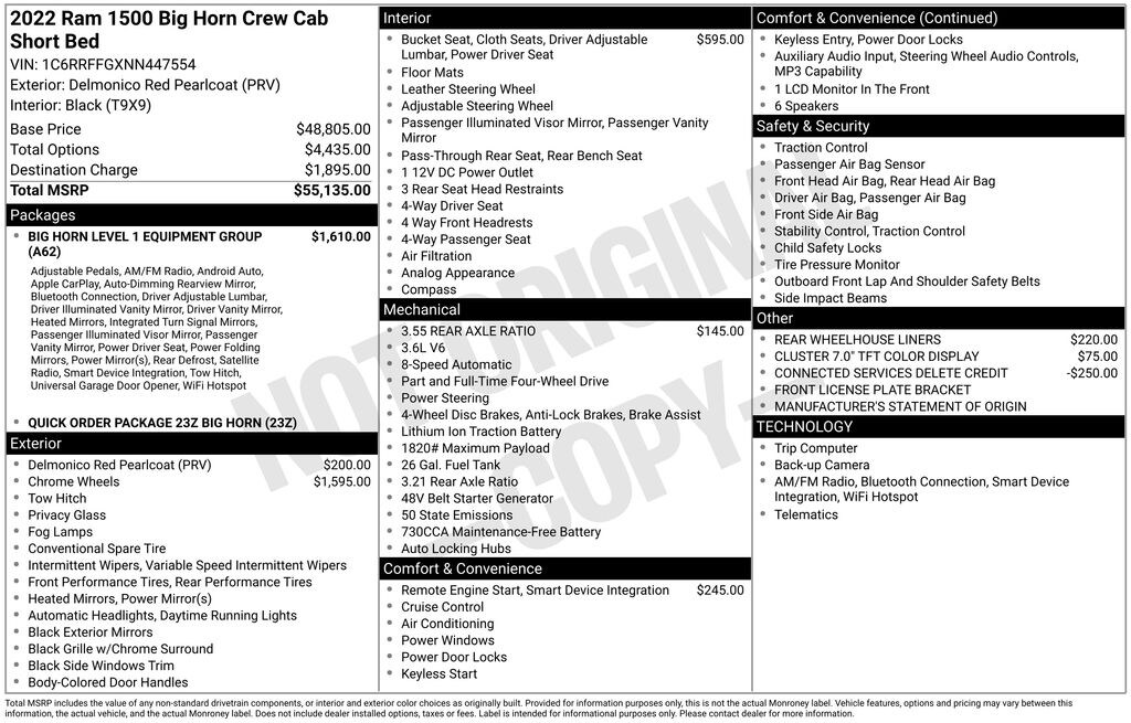 Used 2022 Ram 1500 Big Horn/Lone Star Truck Crew Cab