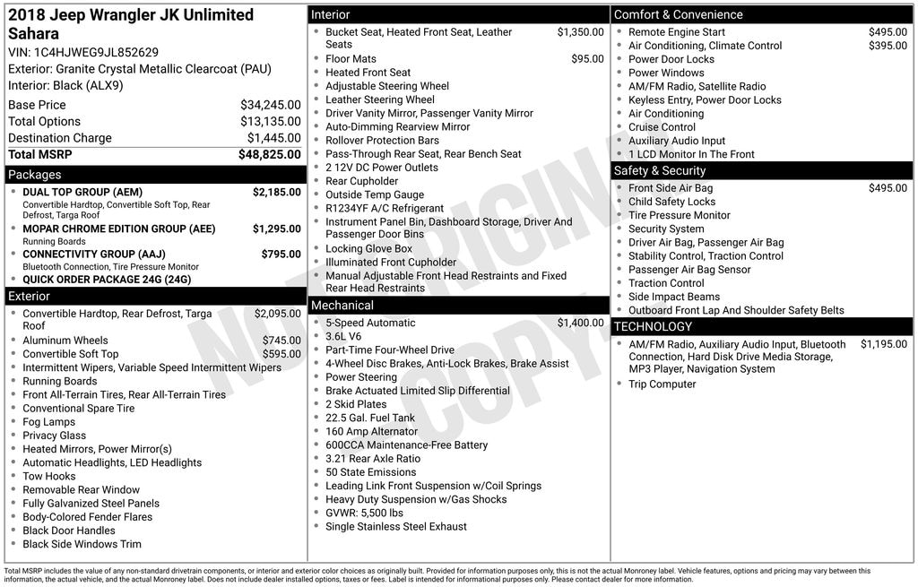 Used 2018 Jeep Wrangler JK Unlimited Sahara SUV