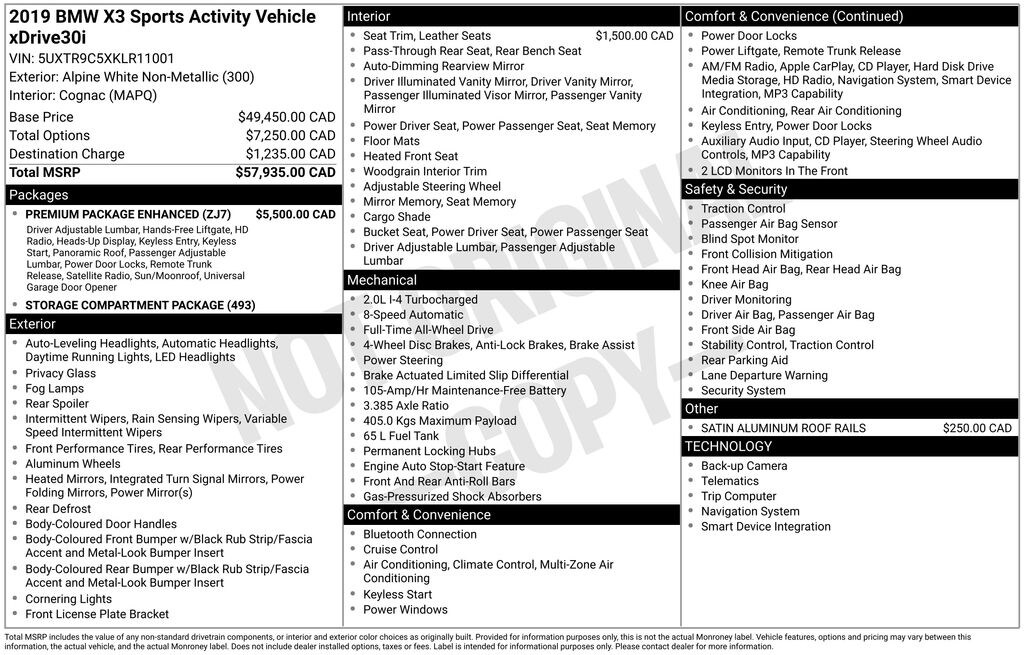 Used 2019 BMW X3 xDrive30i SUV
