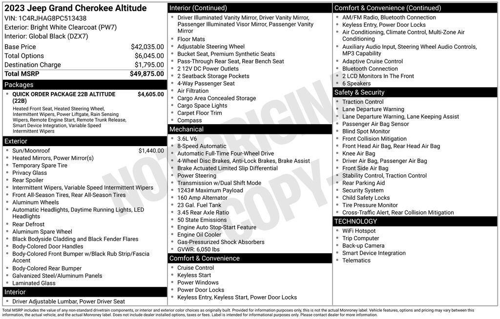 Used 2023 Jeep Grand Cherokee Altitude SUV