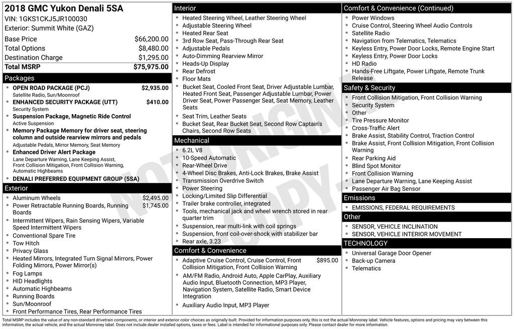 Used 2018 GMC Yukon Denali SUV