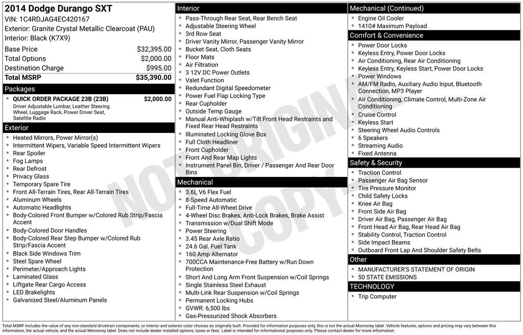 2014 Dodge Durango SXT Plus