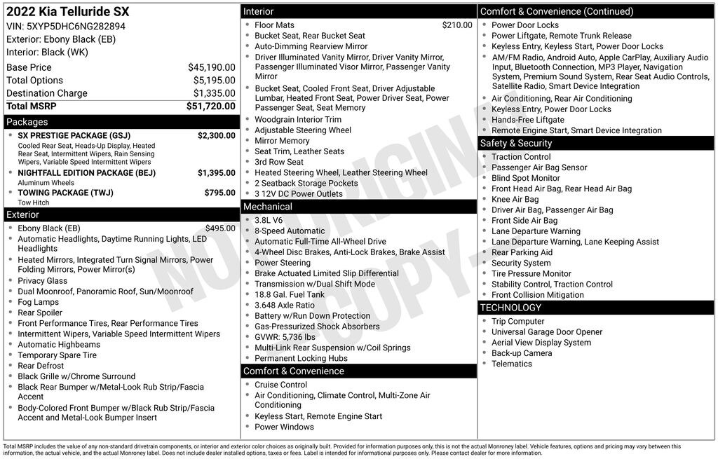 Used 2022 Kia Telluride SX SUV