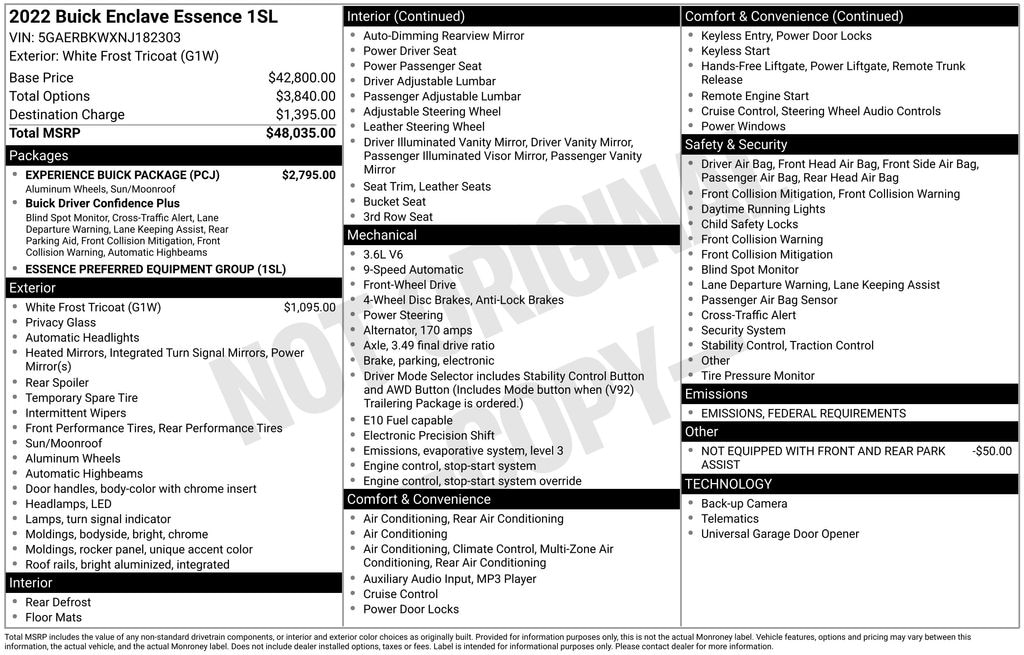 Used 2022 Buick Enclave Essence SUV