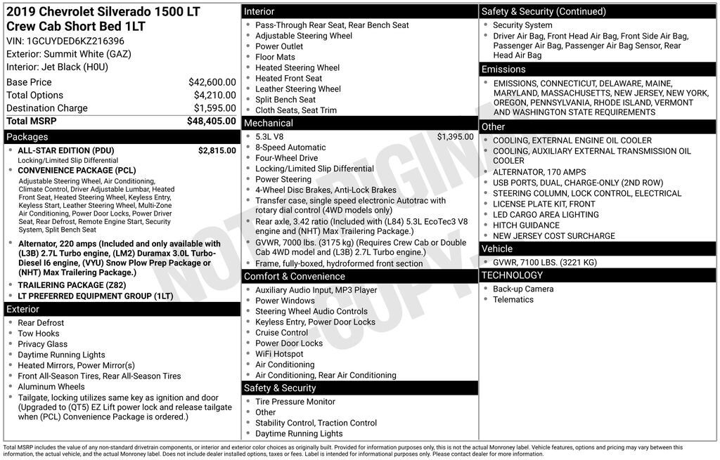 Used 2019 Chevrolet Silverado 1500 LT Truck Crew Cab