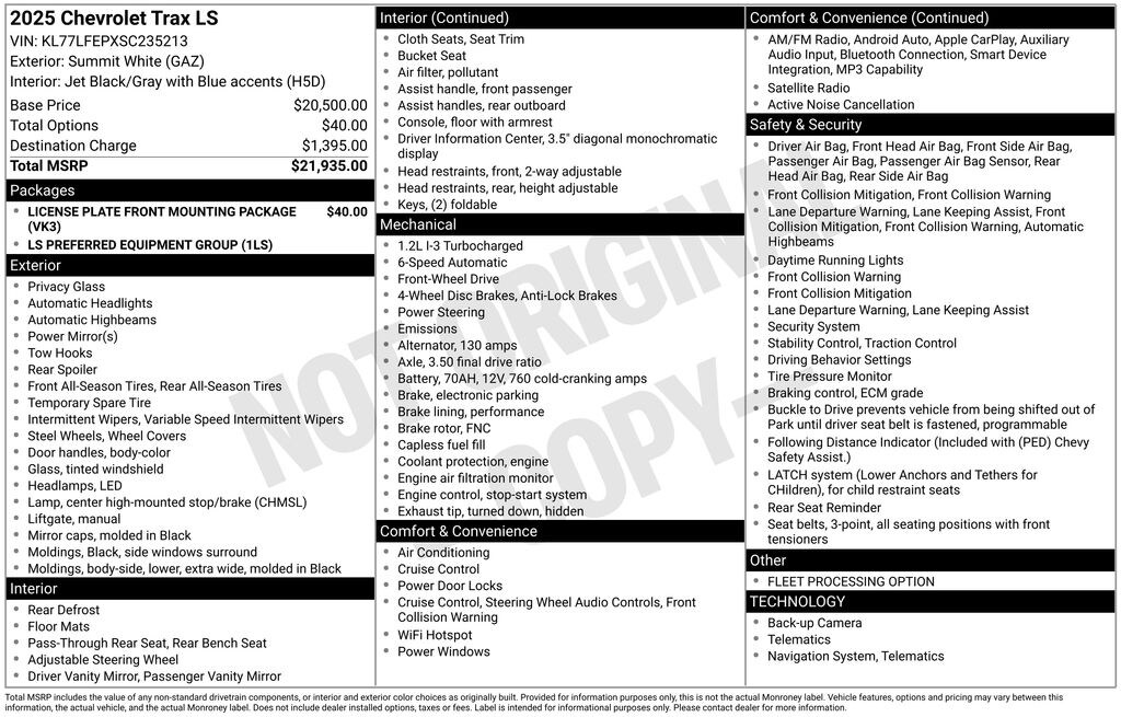 Used 2025 Chevrolet Trax LS SUV