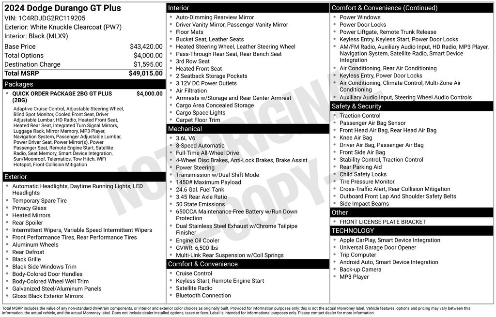 2024 Dodge Durango GT