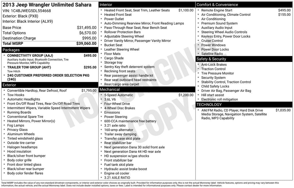 Used 2013 Jeep Wrangler Unlimited Unlimited Sahara SUV