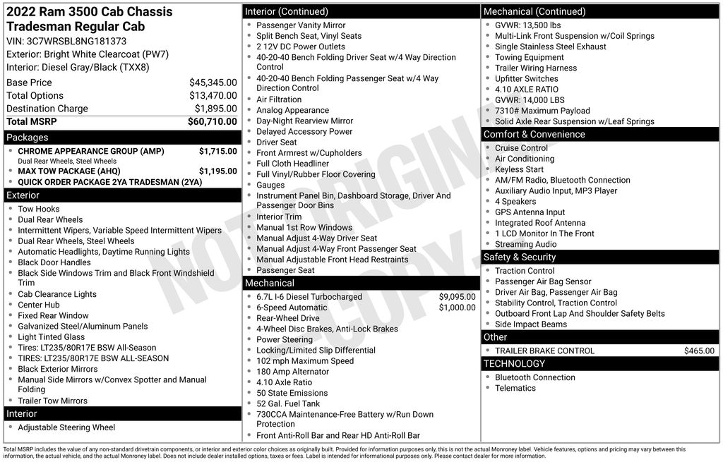 2022 RAM Ram 3500 Chassis Cab Tradesman - Photo 15