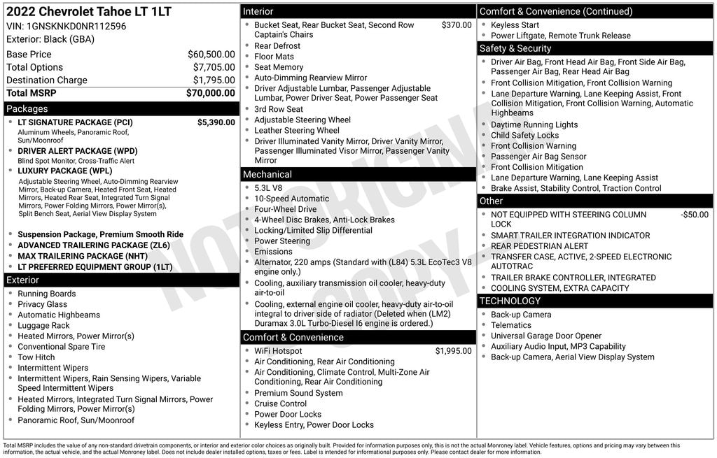 Used 2022 Chevrolet Tahoe LT SUV