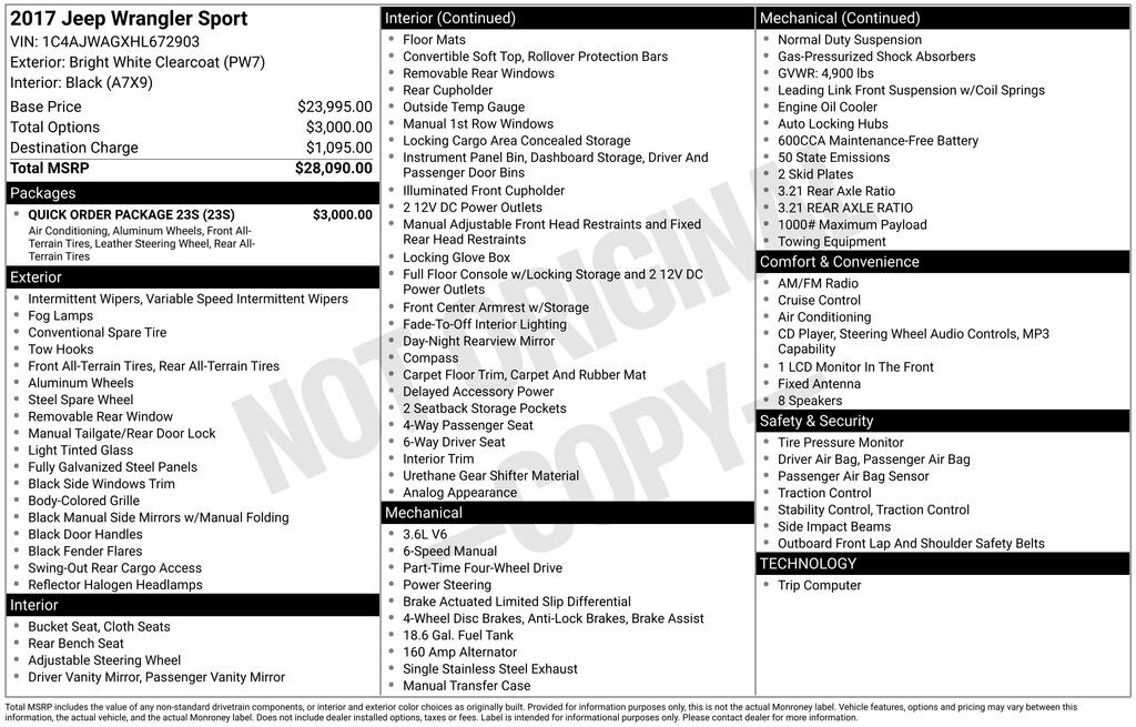 Used 2017 Jeep Wrangler JK Sport SUV
