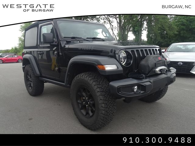 Used 2022 Jeep Wrangler Willys with VIN 1C4GJXAG6NW195235 for sale in Burgaw, NC