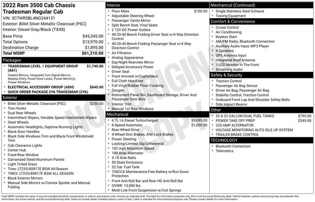 2022 RAM Ram 3500 Chassis Cab Tradesman - Photo 15
