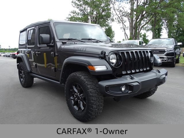 Used 2022 Jeep Wrangler Unlimited Willys Sport with VIN 1C4HJXDN8NW209408 for sale in Burgaw, NC