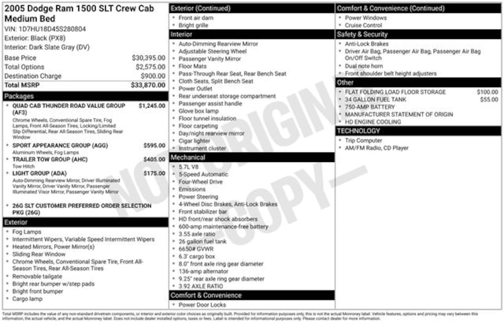 Used 2005 Dodge Ram 1500 Truck Quad Cab