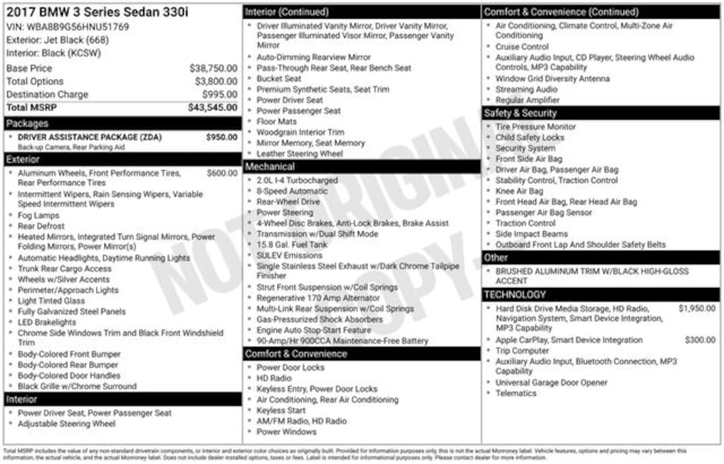 Used 2017 BMW 330i Sedan