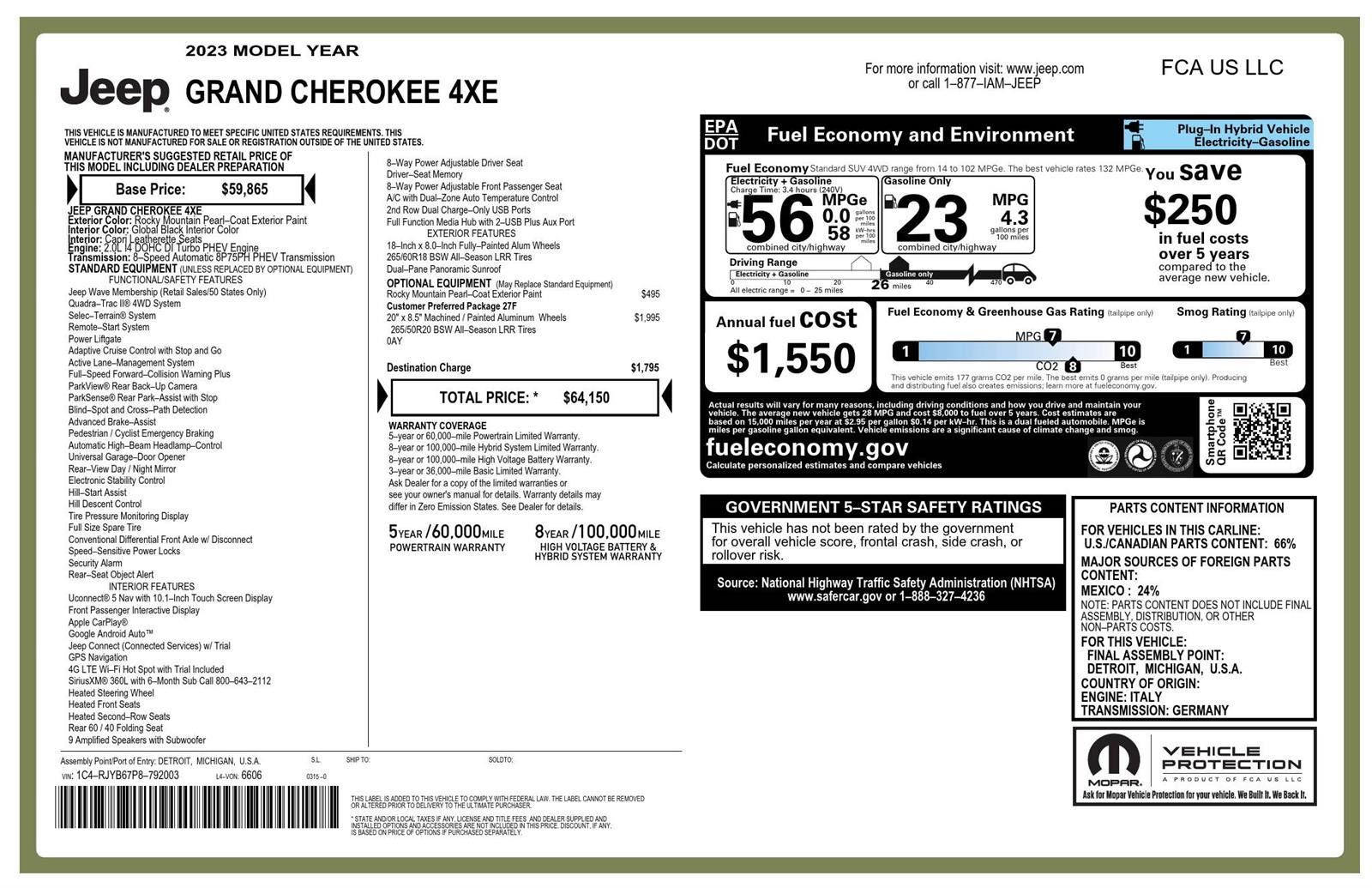 Used 2023 Jeep Grand Cherokee 4xe SUV