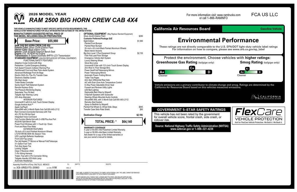 Certified 2026 Ram 2500 Big Horn Truck