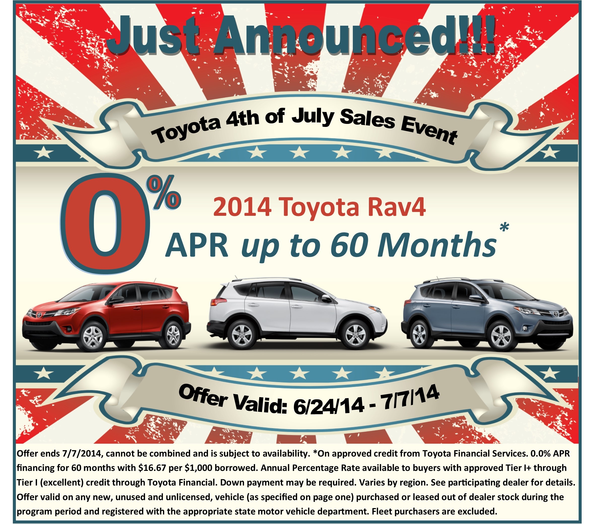 4th of July Toyota Savings!!! West Herr Toyota of Orchard Park
