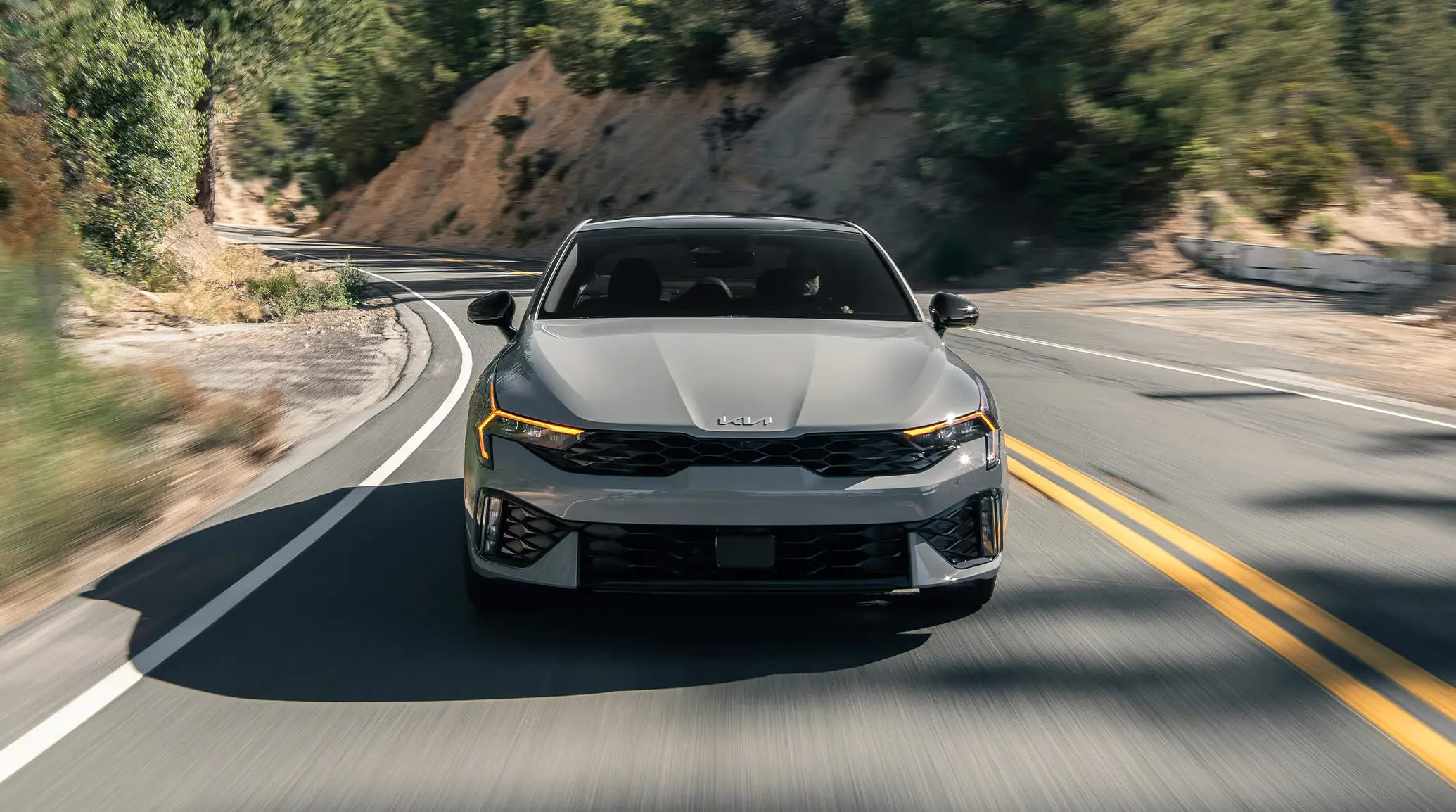 A dynamic image of the 2026 Kia K5 LXS.