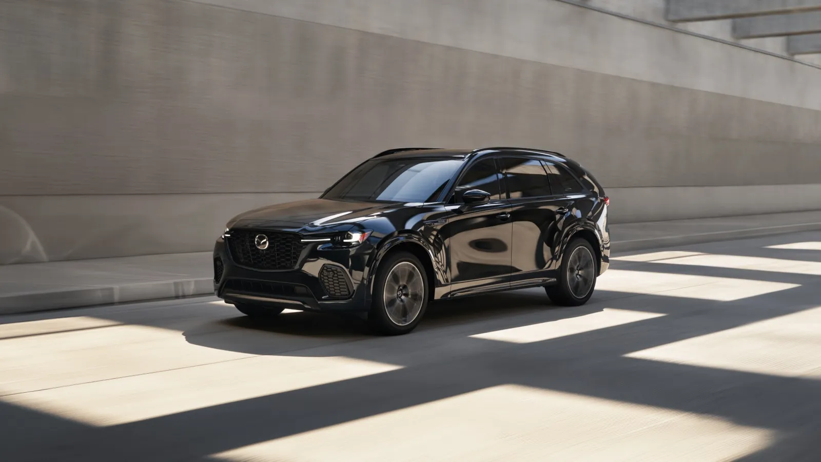 A dynamic image of the 2026 Mazda CX-70.