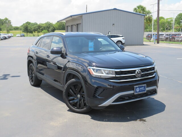 Certified 2021 Volkswagen Atlas Cross Sport SE w/Tech with VIN 1V2WE2CA8MC240055 for sale in Houston, TX