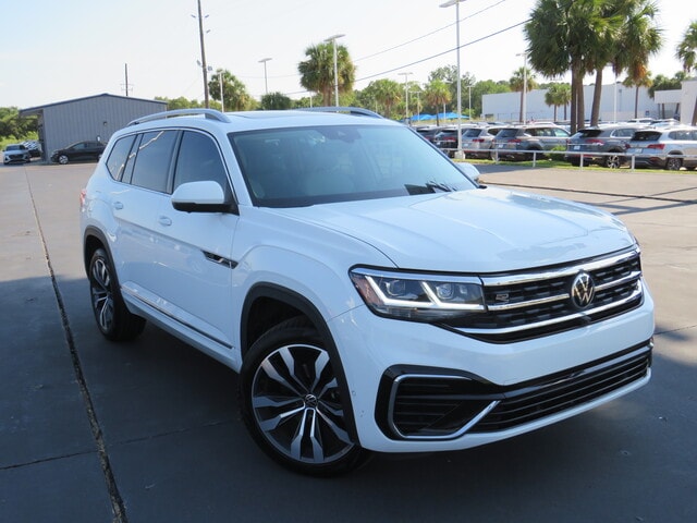 Used 2021 Volkswagen Atlas SEL Premium R-Line with VIN 1V2FR2CA2MC560864 for sale in Houston, TX