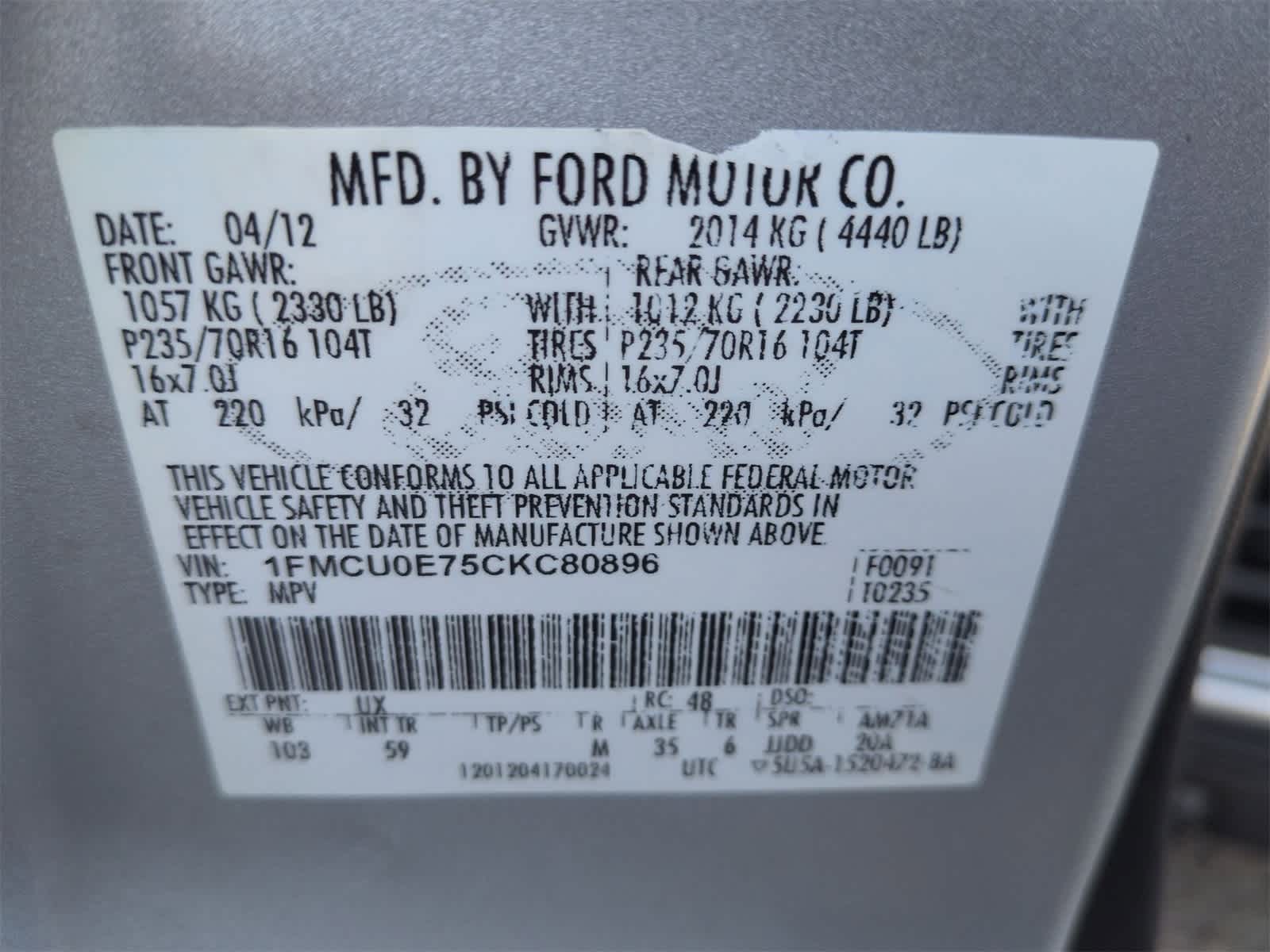 Thumbnail: 2012 Ford Escape - 31