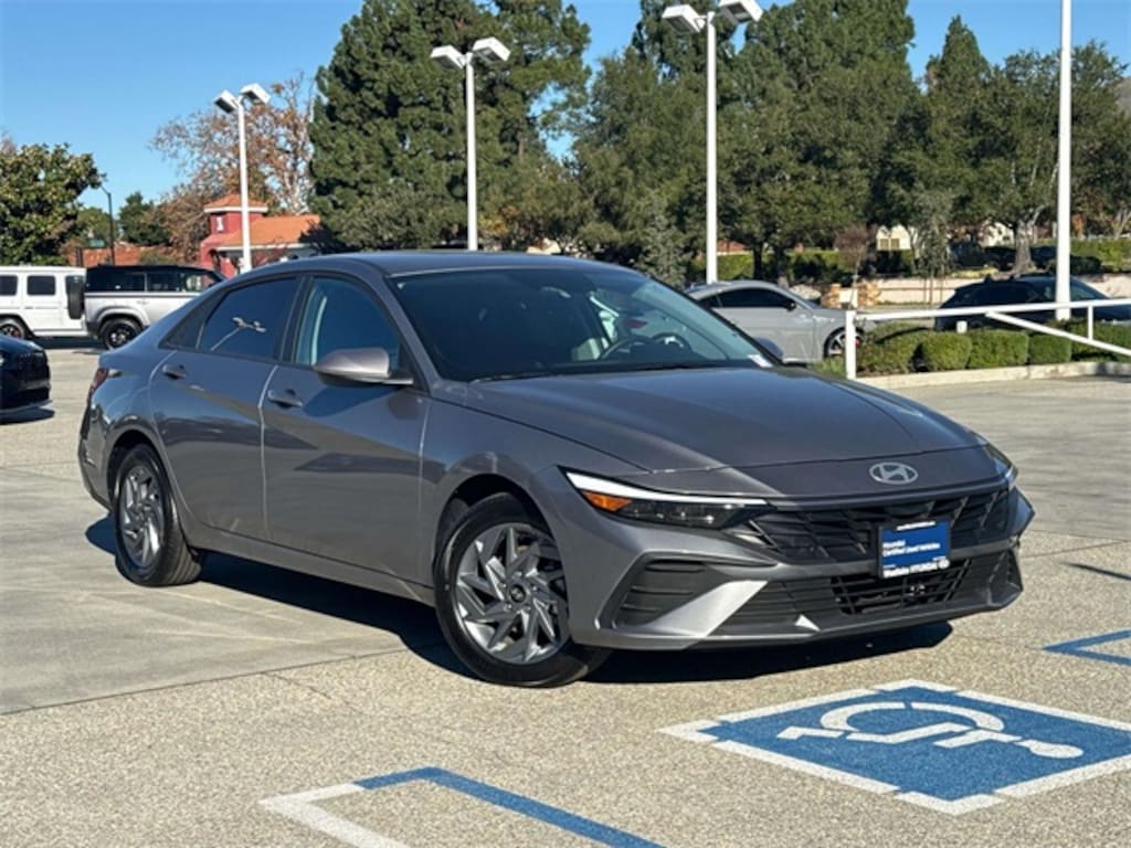 Certified 2025 Hyundai Elantra Hybrid Blue Sedan