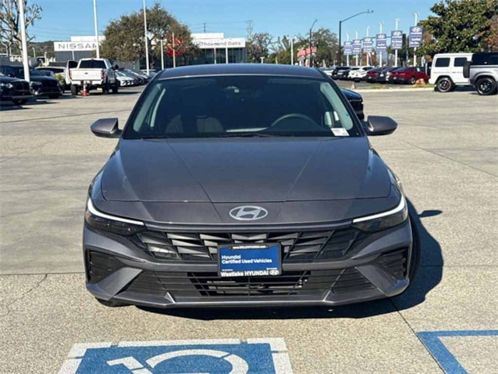 Certified 2025 Hyundai Elantra Hybrid Blue Sedan
