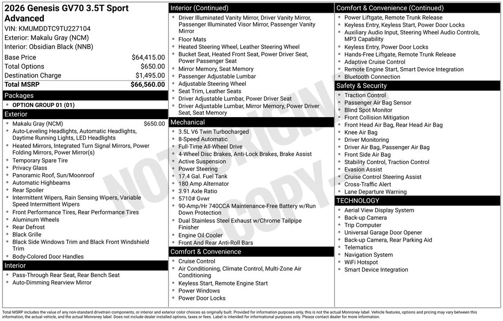 2026 GENESIS GV70 Sport Advanced - Photo 29